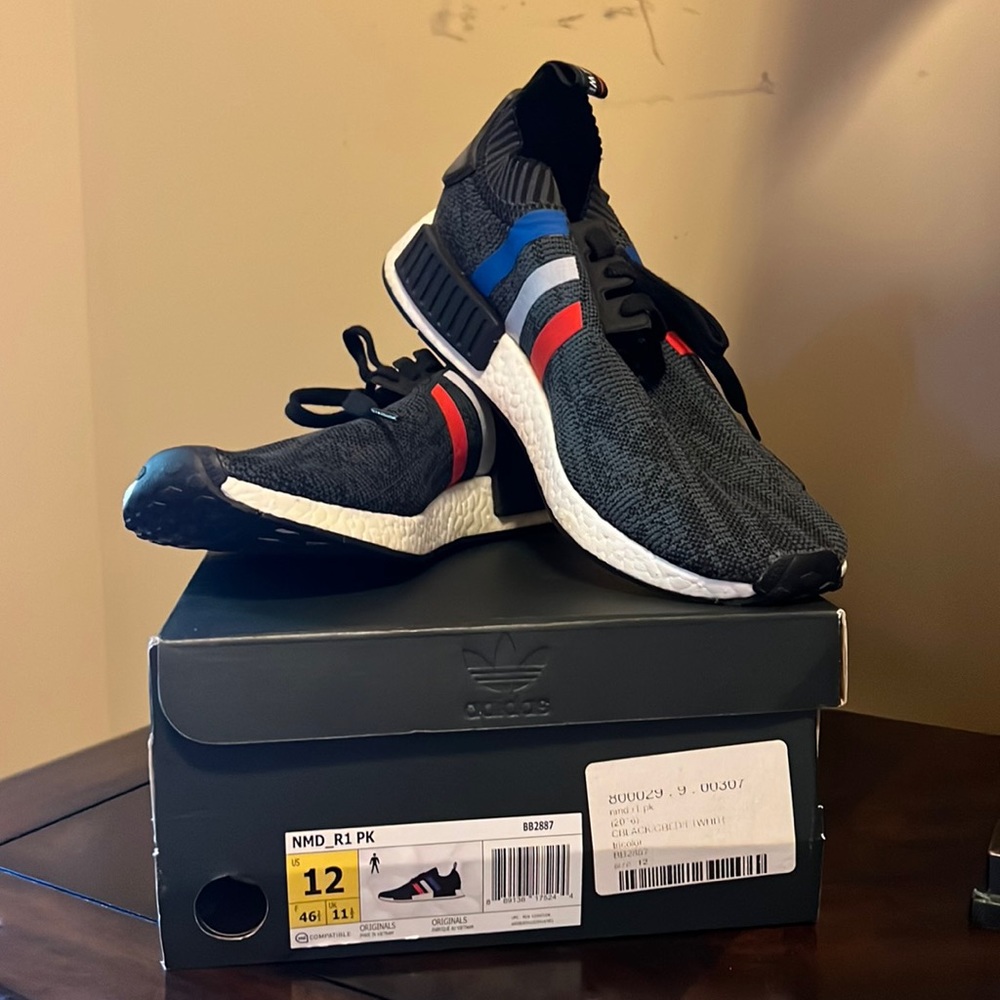 NMD R1 primeknit tri color